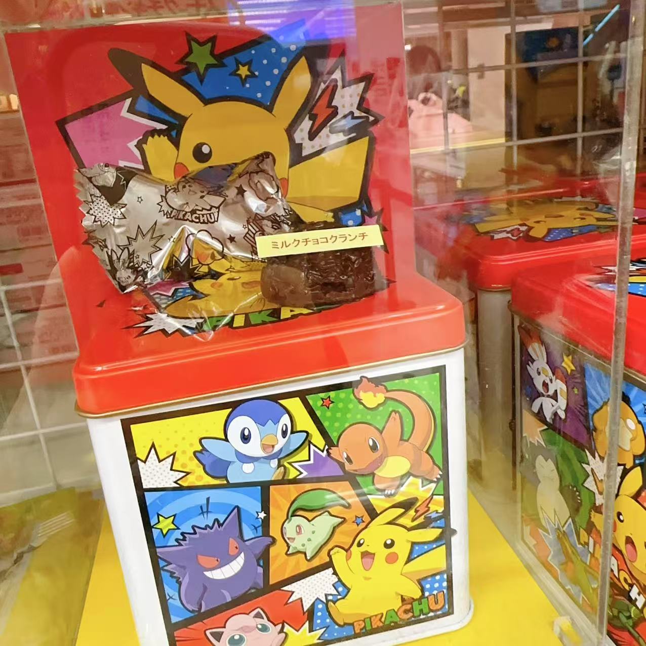日本代购 POKÉMON宝可梦神奇宝贝可可风味脆饼方形罐80g
