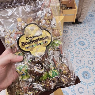 日本道顿堀BonBonTown巧克力夹心棒棒糖抹茶牛奶味进口糖果零食