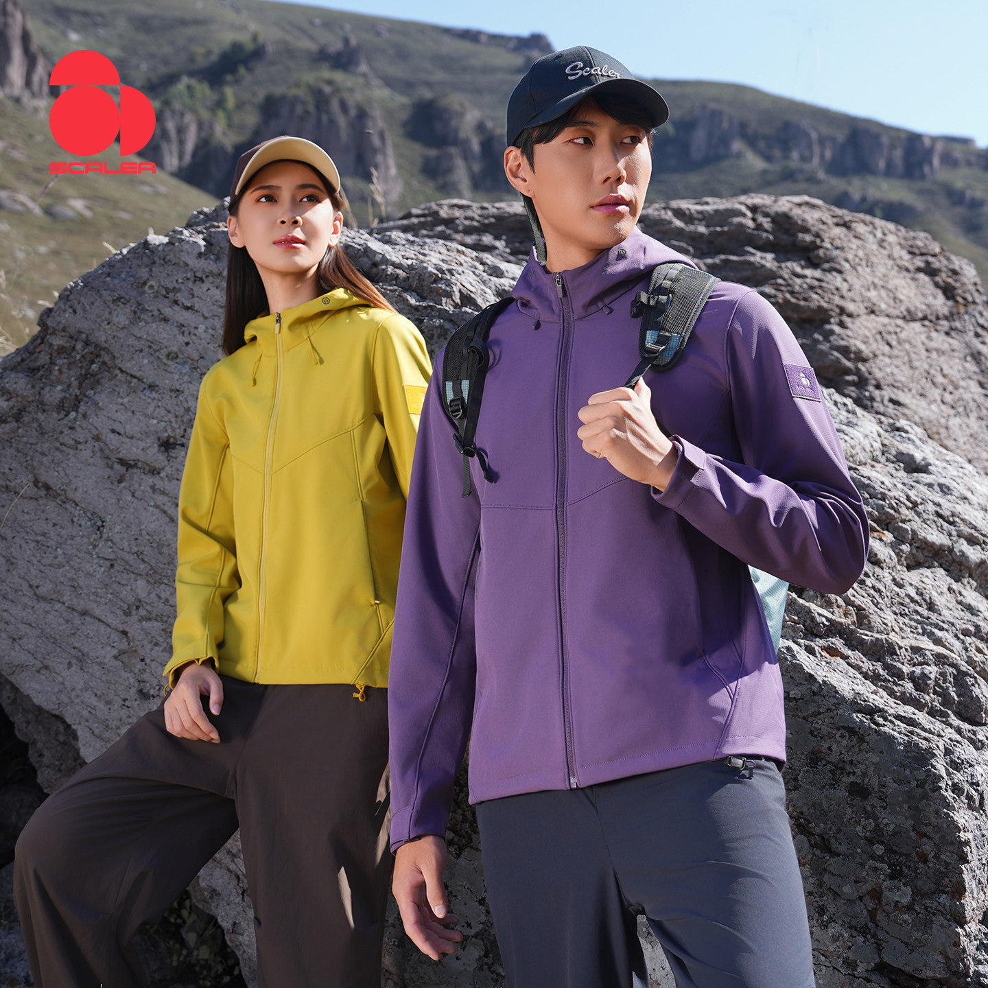 [破域]思凯乐户外软壳衣女男秋冬防风保暖冲锋衣内胆登山服外套