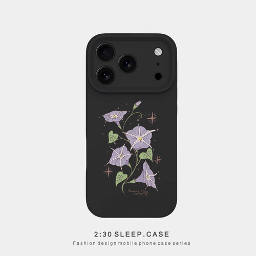 牵牛花ins适用苹果17PROMAX手机壳iPhone15新款磨砂黑肤感液态硅胶软壳16Plus精孔Air防摔14pro全包12保护套