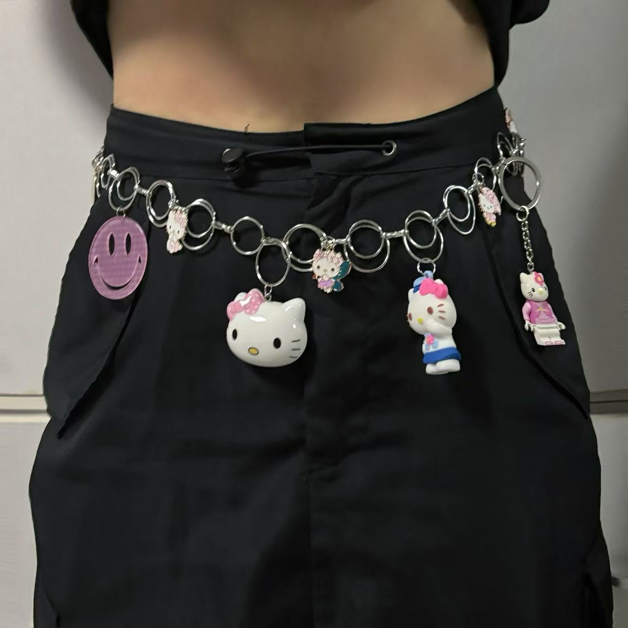 欧美风jk高街多巴胺甜美裤链