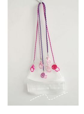 自制彩色笑脸口罩挂链眼镜链成人