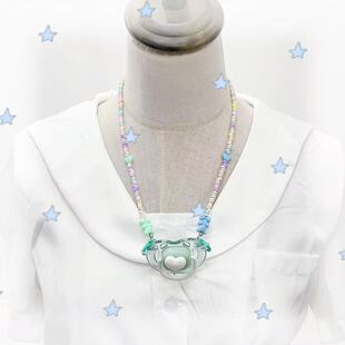 日系女儿服成人安抚奶嘴透可爱明软妹爱心蝴蝶结糖果多巴胺萌项链