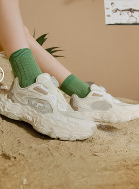 Fila/斐乐冬季新款FOSSIL化石鞋女中大童儿童复古跑鞋K15G531104F