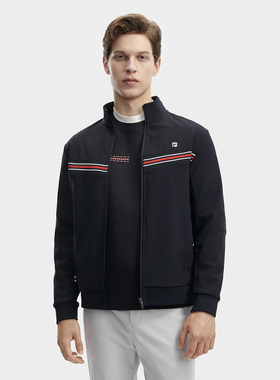 Fila/斐乐秋季新款男子户外时尚休闲经典商务针织外套F11M341501R