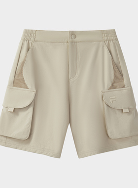 Fila/斐乐夏季新款女子户外时尚潮流运动宽松梭织短裤T11W521804F