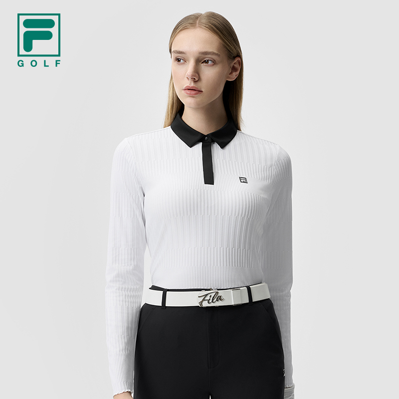 斐乐女子高尔夫高智感长袖POLO