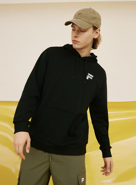 Fila/斐乐秋季新款男女同款户外潮流运动宽松连帽卫衣T11U333207A