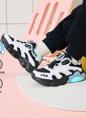 Fila/斐乐秋季新款 OMELETTE煎蛋鞋男小童儿童闪灯鞋K14B531602F