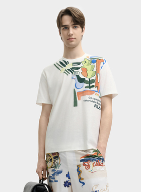 Fila/斐乐夏季新款男子户外时尚休闲运动短袖T恤衫F11M528108F