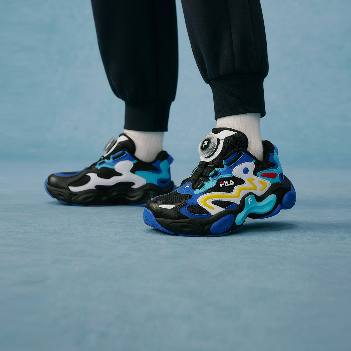 斐乐琥珀鞋男小童儿童复古跑鞋