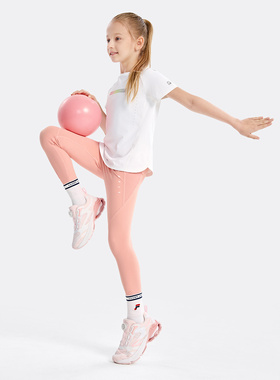 Fila/斐乐夏季新款女中大童户外休闲运动针织打底裤K12G433623F