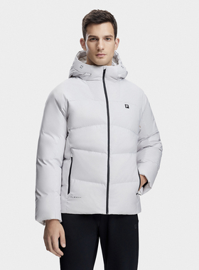 FILA/斐乐男子场下健身羽绒服冬季连帽保暖外套A61M441904A