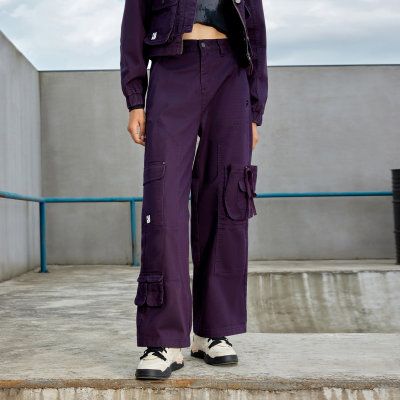 斐乐女子潮流运动宽松梭织长裤