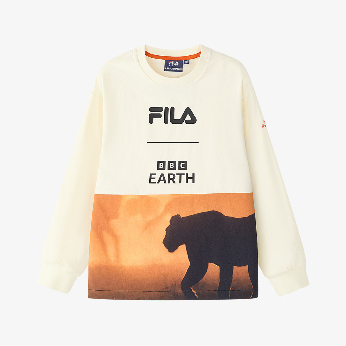 Fila/斐乐BBC EARTH联名系列女童户外系列套头卫衣K12G433226F