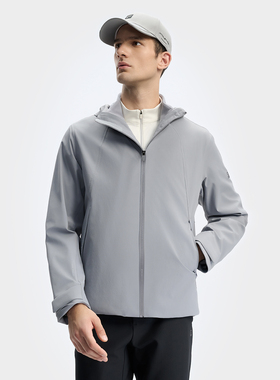 FILA/斐乐男子专业运动冲锋衣两件套连帽保暖休闲外套A11M441710F