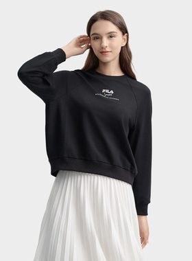 Fila/斐乐夏季女士圆领时尚休闲宽松长袖针织套头衫F11W438203F