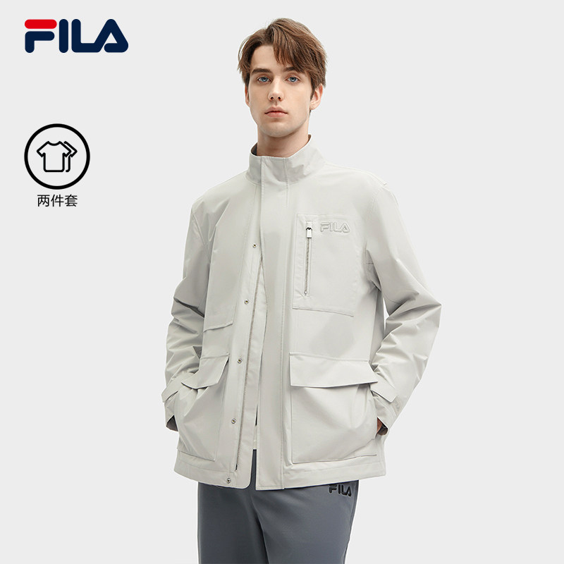 斐乐男摩根系列立领两件套棉服