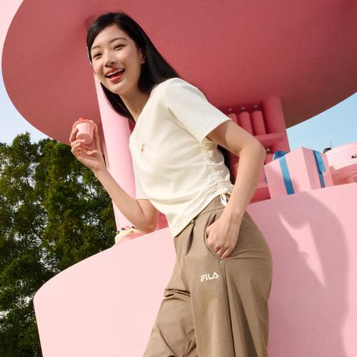 斐乐夏季新款女士修身短袖T恤