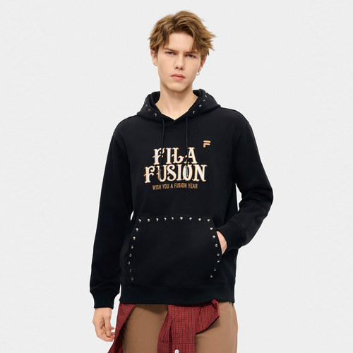 斐乐男FUSION纯棉休闲连帽卫衣