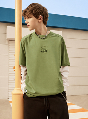 Fila/斐乐夏季新款男士健身休闲运动针织短袖衫T11M423105D