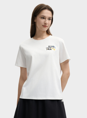Fila/斐乐夏季新款女子户外时尚休闲运动舒适短袖T恤F11W528108F