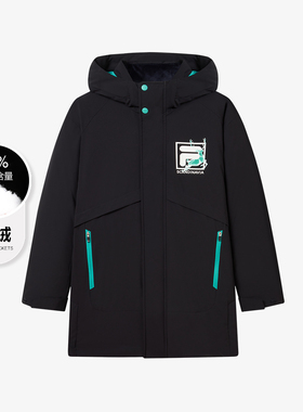Fila/斐乐冬季新款男中大童户外时尚生活中长款羽绒服K62B442996U