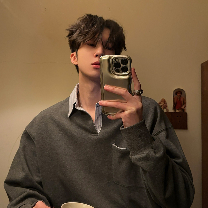 junmanner春秋假两件翻领卫衣