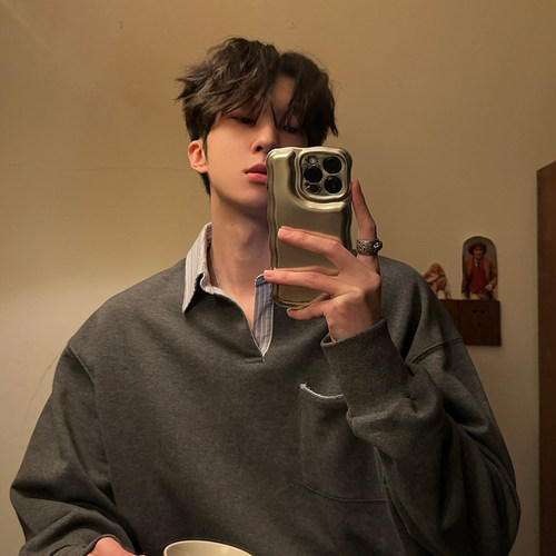 junmanner春秋假两件翻领卫衣