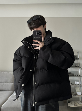 junmanner 韩版宽松保暖外套棉服男款冬休闲棉衣ins潮流2022新款