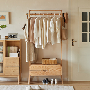 卧室衣帽架实木落地衣架家用挂衣架入户门口不占地晾衣架衣服架子