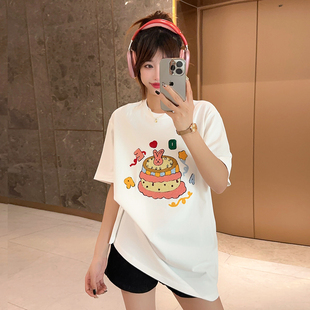 TPPADER短袖 2024春夏新款小众韩系蛋糕半袖男女宽松上衣T恤潮牌