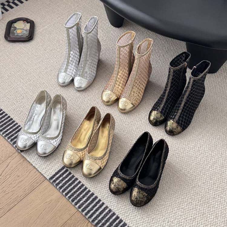 2026春季新款小香风凉鞋女镂空珍珠跟女金属亮片圆头百搭舒适单鞋,女鞋,玛丽珍鞋,淘宝优惠券,粉丝福利购,淘宝优惠卷