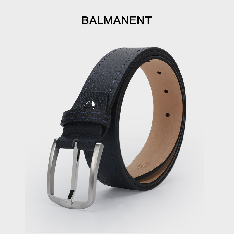 皮带男款真皮奢侈品牌针扣牛仔裤男生腰带高端休闲年轻人裤带潮流