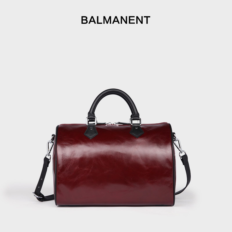 女包2026新款真皮波士顿包牛皮手提斜挎包小众高级感红色枕头包包,箱包皮具/热销女包/男包,波士顿包,淘宝优惠券,粉丝福利购,淘宝优惠卷