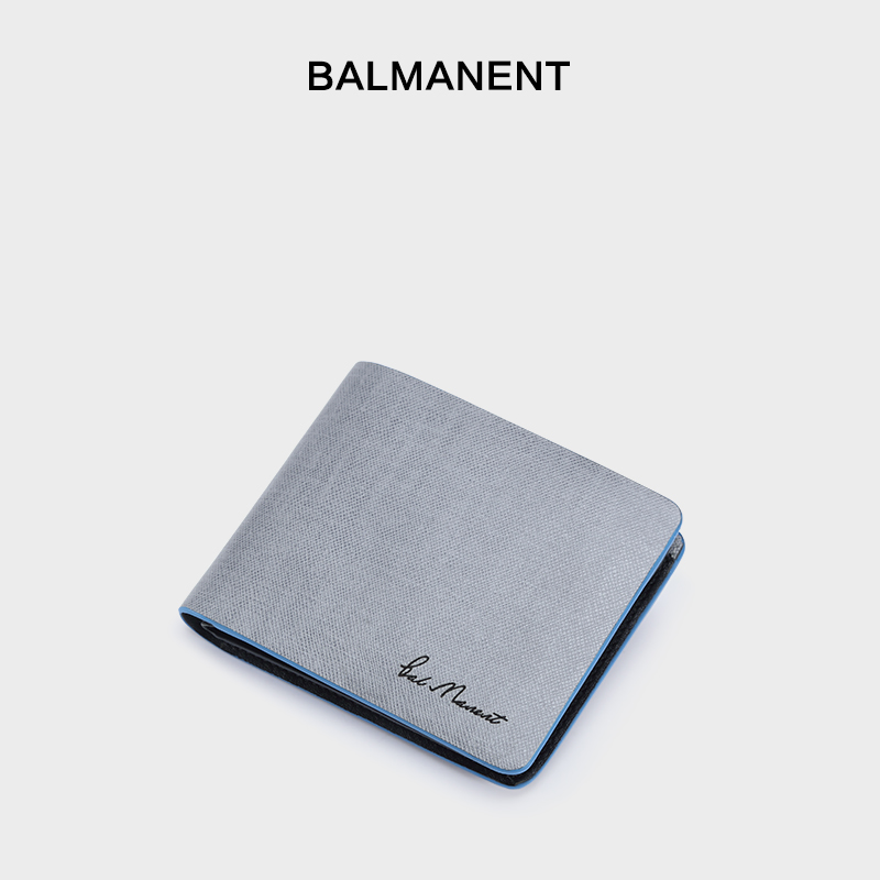 巴玛特横款青年时尚风皮夹子钱包