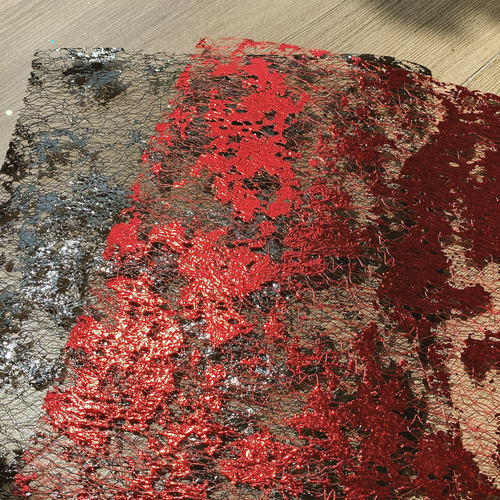 痛包背景纸junk journal 艺术垃圾杂志手账素材装饰金箔银箔网纱 - 封面