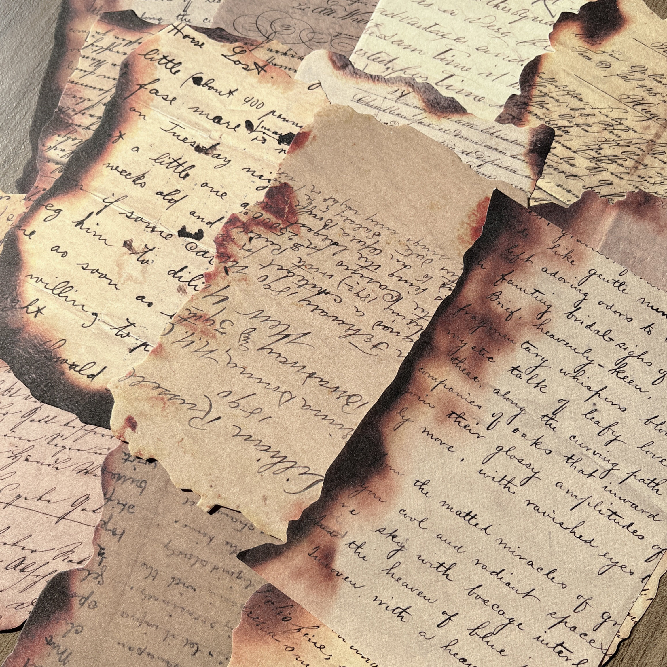 复古火烧边素材纸仿真灼烧手帐打底纸拍照氛围感扎痛包背景纸装饰