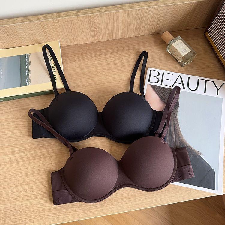 圆圆杯内衣女小胸聚拢显大收副乳防下垂无钢圈舒适无痕半杯文胸罩