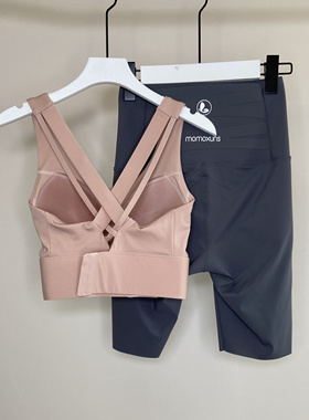 C.CYA高端瑜伽服套装高强度防震运动美背跑步速干五分裤健身套装