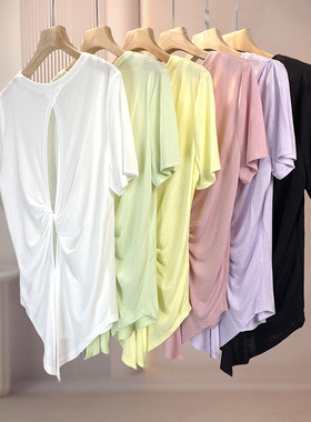 C.CYA轻薄凉感运动瑜伽服上衣女美背专业训练健身跑步速干短袖T恤