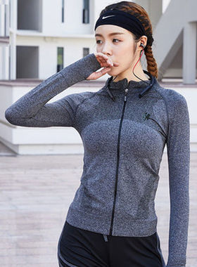 C.Cya健身房运动服上衣女春夏修身显瘦晨跑网红瑜伽服修身外套女