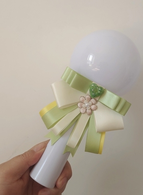 原创应援棒蝴蝶结绿色nct荧光棒克拉棒爱丽棒装饰吧唧托痛包挂件
