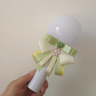 原创应援棒蝴蝶结绿色nct荧光棒克拉棒爱丽棒装饰吧唧托痛包挂件