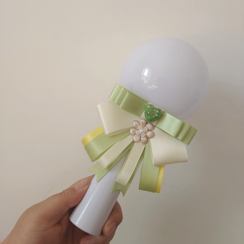 原创应援棒蝴蝶结绿色nct荧光棒克拉棒爱丽棒装饰吧唧托痛包挂件