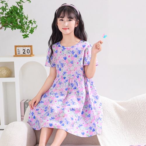 儿童连衣裙夏季碎花裙家居服睡裙