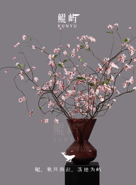 鲲屿 现代轻奢氛围感手工樱花【海棠依旧】 餐厅酒店办公室装饰