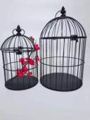海石铁花艺装 饰橱窗道具摆设壁挂摆件 饰品婚庆摄影道具铁艺鸟笼装