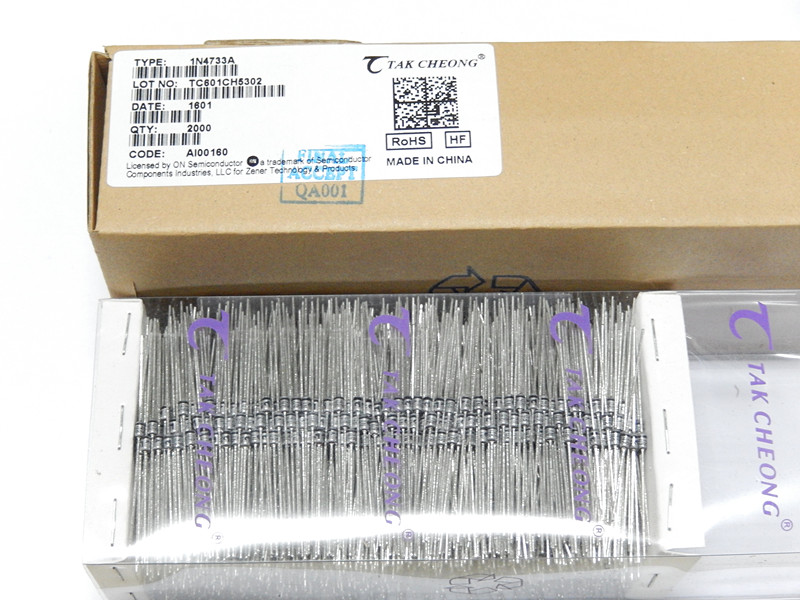 1N4733A 稳压二极管原装ON 德昌TC 一盒2000支 整盒价