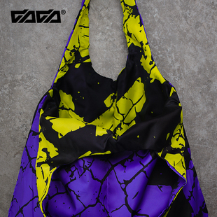 GAGA EQUIPMENT双面用环保购物袋手提单肩包上课杂志电脑包帆布袋